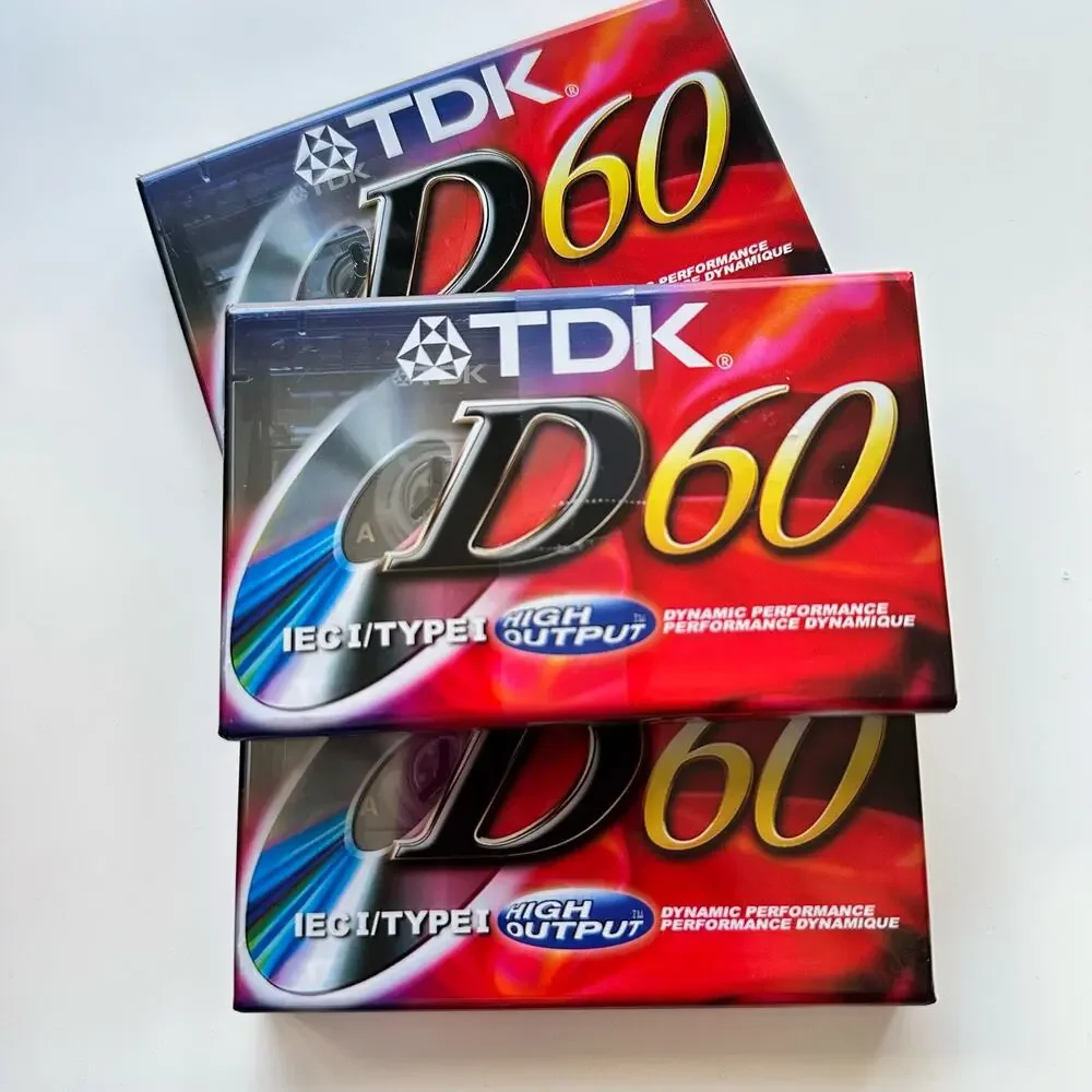 x3 NEW TDK D60 AUDIO CASSETTE TAPE IEG I/TYPEI Blank